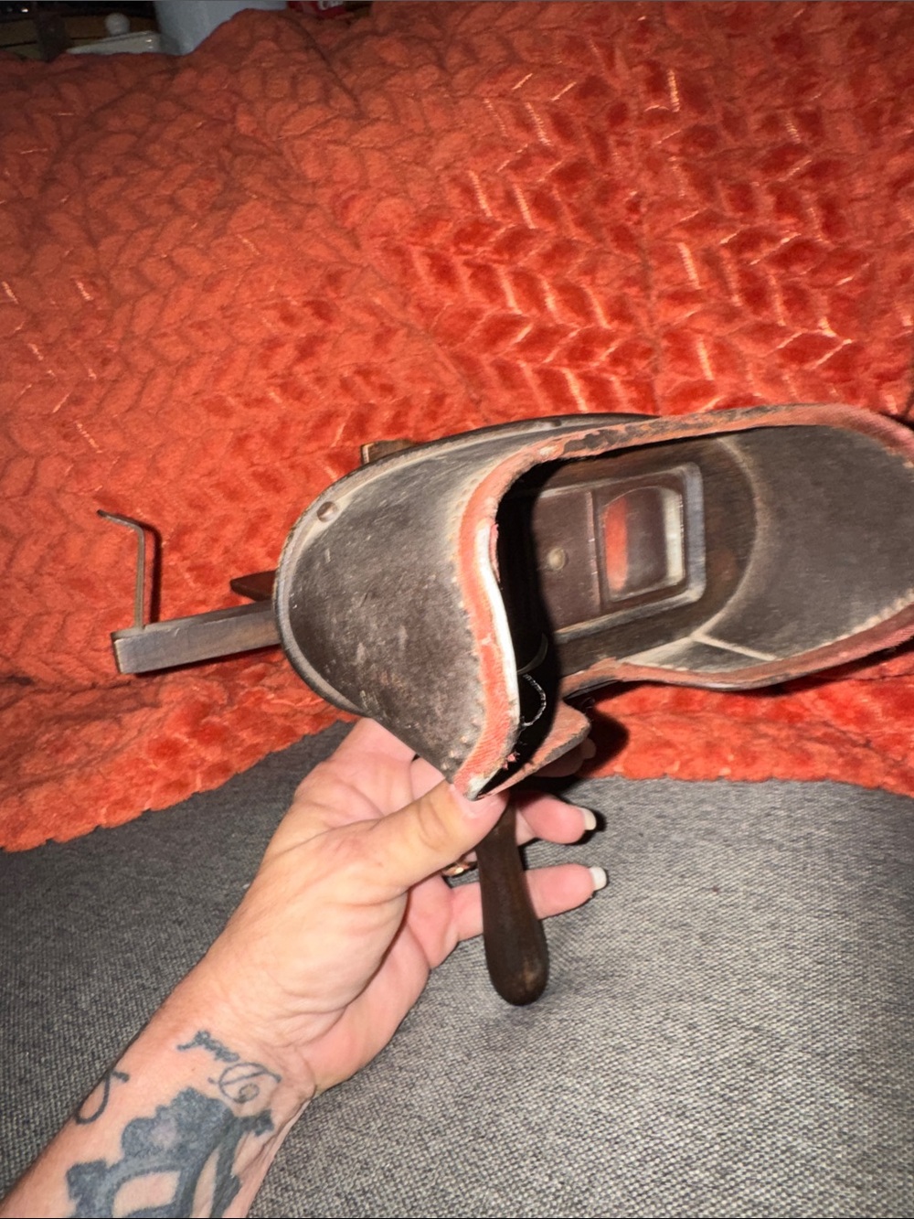 Antique Vintage Keystone View Co. Wood & Leather Stereoscope 3D Viewer Meadville